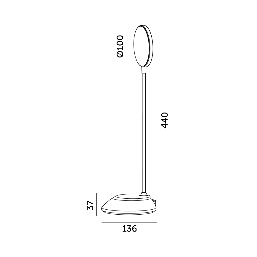 Candeeiro de mesa LED com regulação VISUA LED/5W/5V 3000-5000K 1200 mAh turquesa