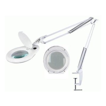 Candeeiro de mesa LED com uma lupa e clipe LED/15W/230V