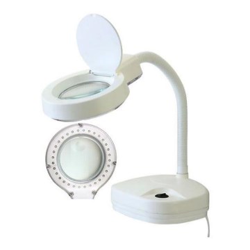 Candeeiro de mesa LED com uma lupa LED/10W/230V