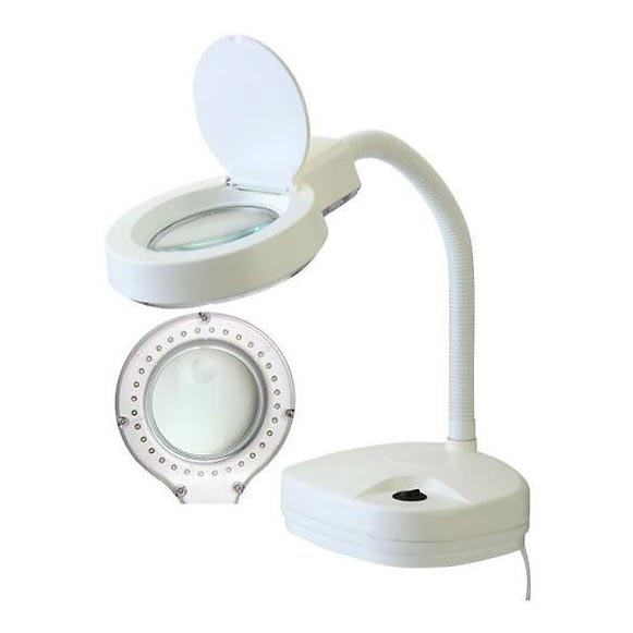 Candeeiro de mesa LED com uma lupa LED/10W/230V