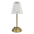 Candeeiro de mesa LED e tátil com regulação ELBA LED/1,6W/800 mAh 3000/4000/6000K dourado/transparente