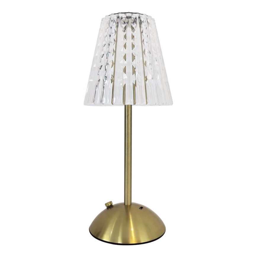 Candeeiro de mesa LED e tátil com regulação ELBA LED/1,6W/800 mAh 3000/4000/6000K dourado/transparente