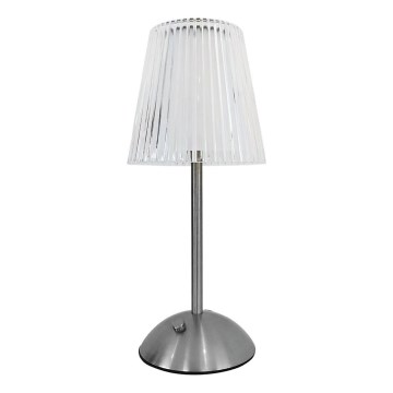 Candeeiro de mesa LED e tátil com regulação ELBA LED/1,6W/800 mAh cromado mate/transparente