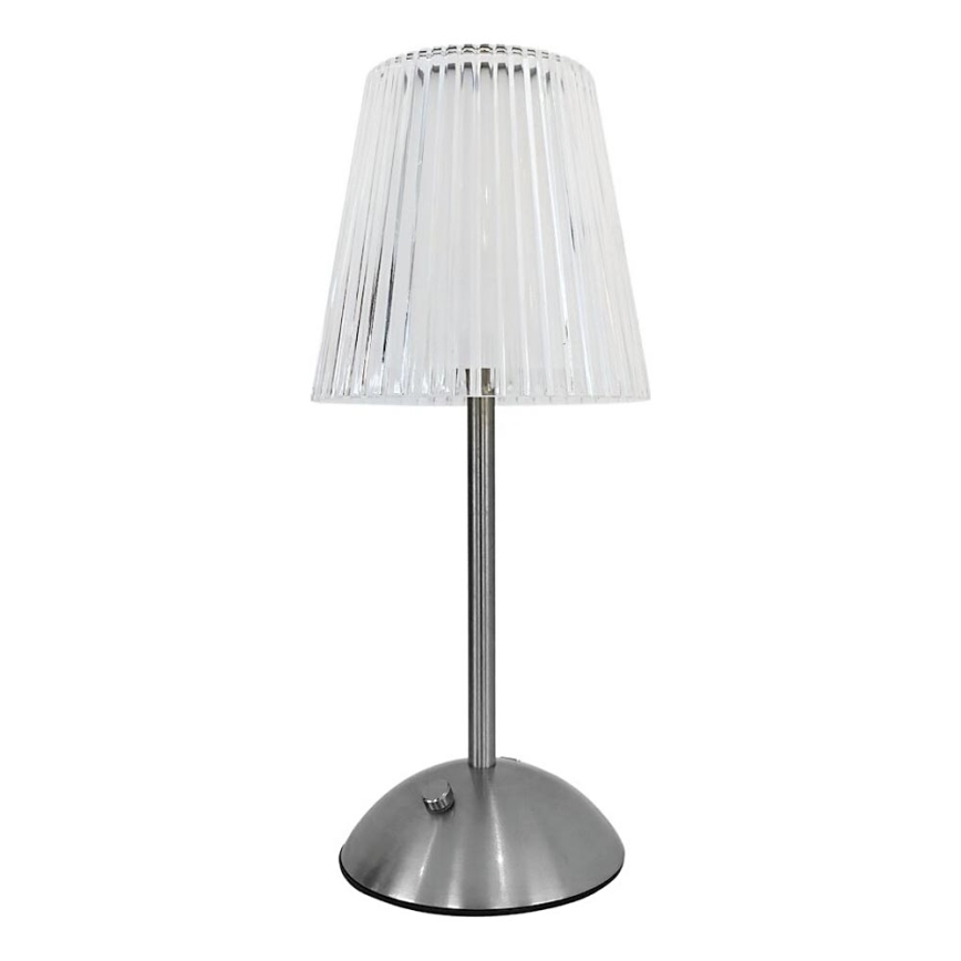 Candeeiro de mesa LED e tátil com regulação ELBA LED/1,6W/800 mAh cromado mate/transparente