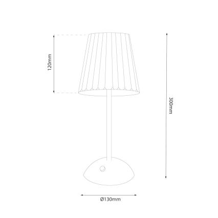 Candeeiro de mesa LED e tátil com regulação ELBA LED/1,6W/800 mAh cromado mate/transparente
