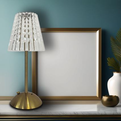 Candeeiro de mesa LED e tátil com regulação ELBA LED/1,6W/800 mAh 3000/4000/6000K dourado/transparente