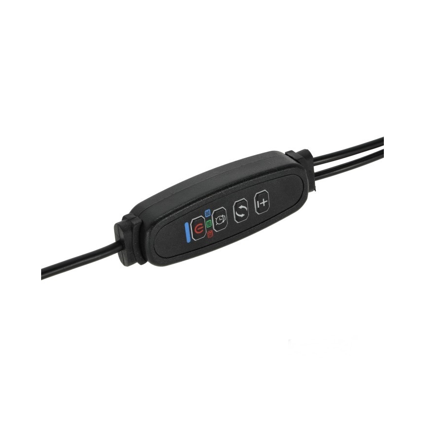 Candeeiro de mesa LED flexível regulável com clip para plantas de cultivo VITARO 2xLED/4W/230V preto