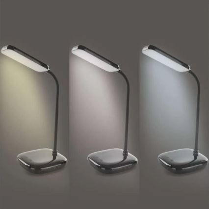 Candeeiro de mesa LED flexível regulável LED/12W/230V 3000K/4000K/6500K preto