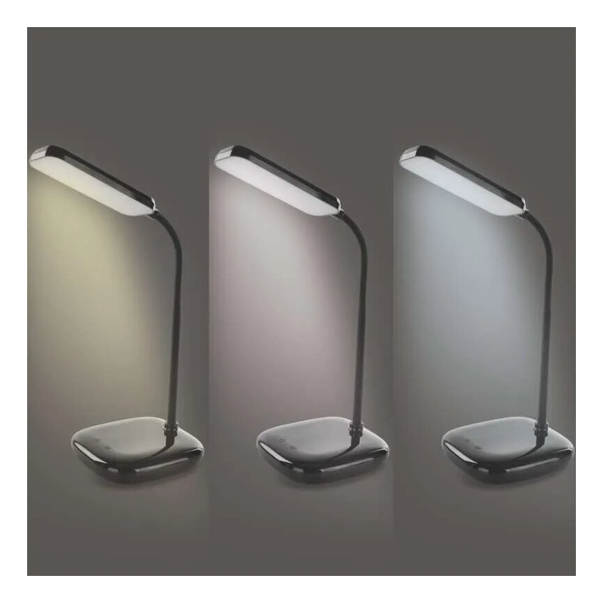 Candeeiro de mesa LED flexível regulável LED/12W/230V 3000K/4000K/6500K preto