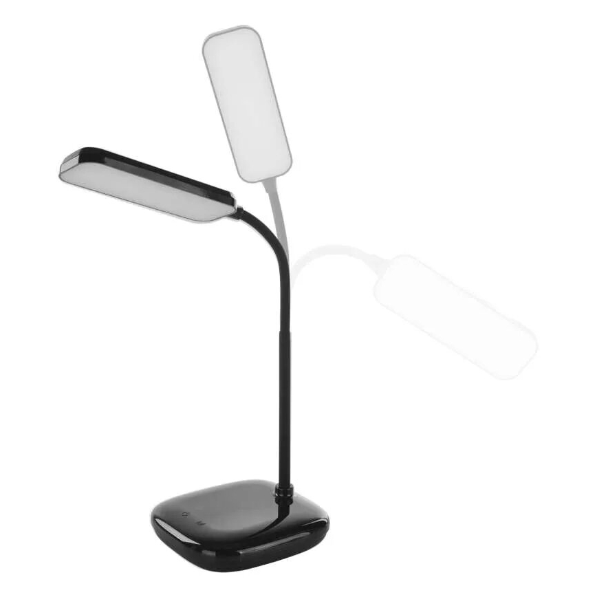 Candeeiro de mesa LED flexível regulável LED/12W/230V 3000K/4000K/6500K preto