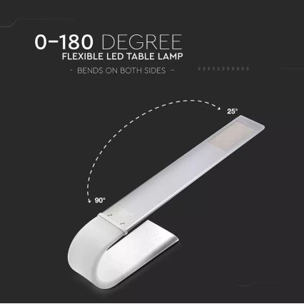 Candeeiro de mesa LED flexível regulável LED/6,5W/5V 3000K/4500K/6000