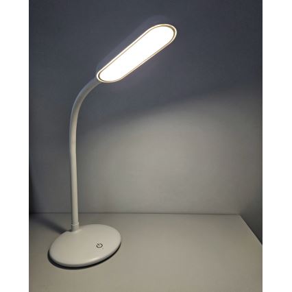 Candeeiro de mesa LED flexível tátil com regulação LED/6W/5V USB 1200 mAh branco