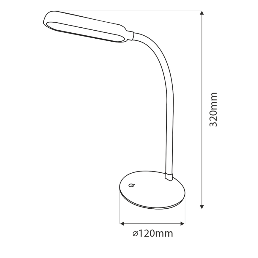 Candeeiro de mesa LED flexível tátil com regulação LED/6W/5V USB 1200 mAh branco