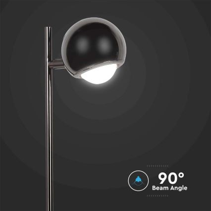 Candeeiro de mesa LED LED/5W/230V 3000K preto