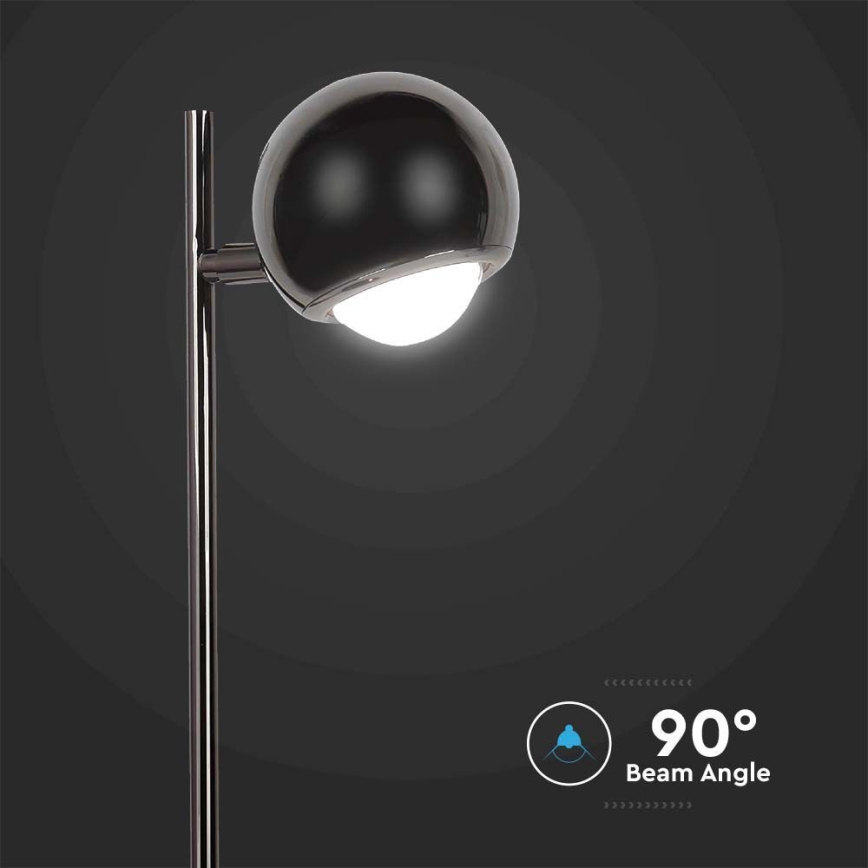 Candeeiro de mesa LED LED/5W/230V 3000K preto