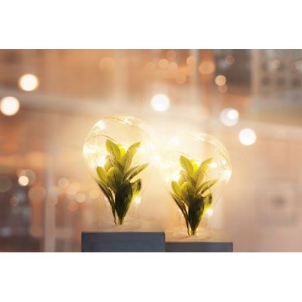 Candeeiro de mesa LED LIV LED/2xAAA cinzento