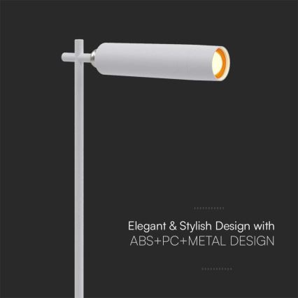 Candeeiro de mesa LED magnético, recarregável e regulável 3em1 LED/3W/5V 4000K 1500 mAh branco