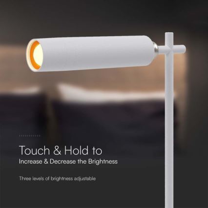 Candeeiro de mesa LED magnético, recarregável e regulável 3em1 LED/3W/5V 4000K 1500 mAh branco