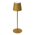 Candeeiro de mesa LED para exterior LED/4W/4000 mAh 3000/4000/5500K IP44 dourado