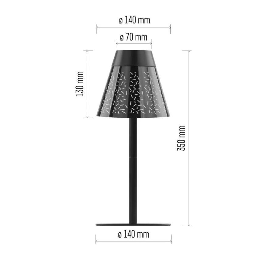 Candeeiro de mesa LED para exterior regulável LED/4,2W/5V 2200mAh IP44