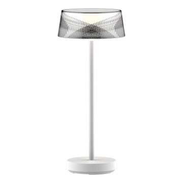 Candeeiro de mesa LED para exterior tátil com regulação CASABLANCA LED/3,4W/5V USB 3600 mAh IP44 branco