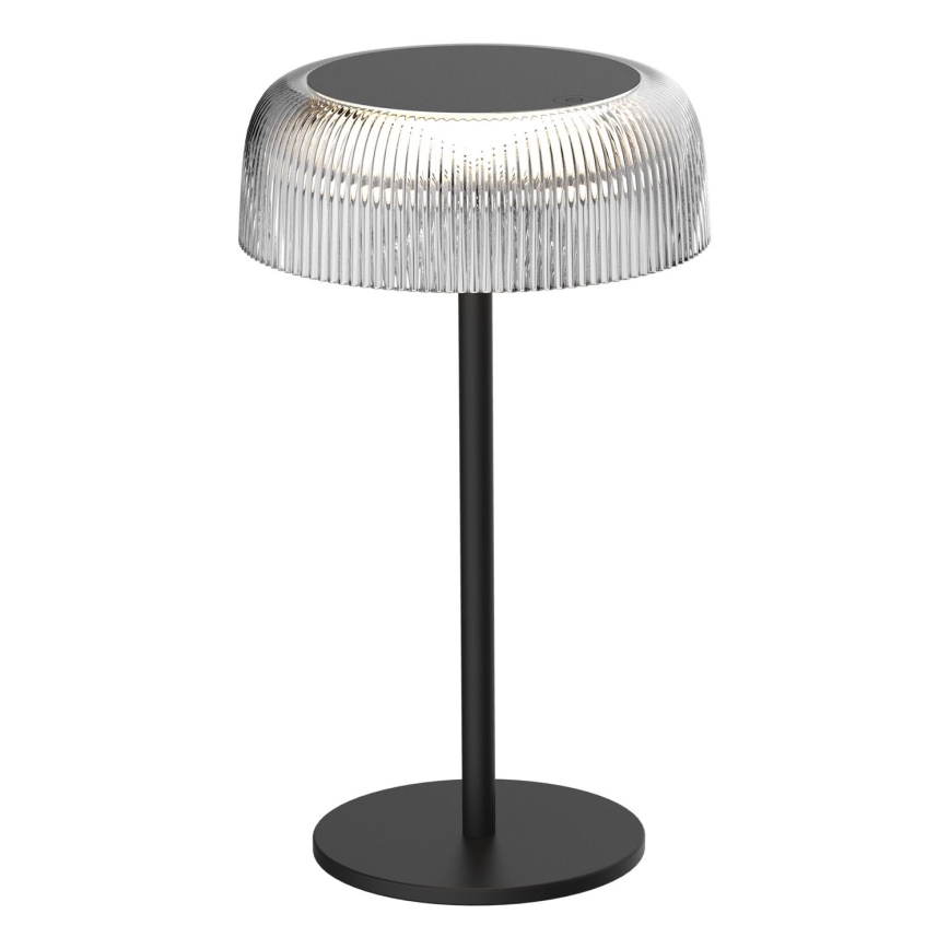 Candeeiro de mesa LED para exterior tátil com regulação TRYPOLIS LED/2W/5V USB 1800 mAh IP44 preto