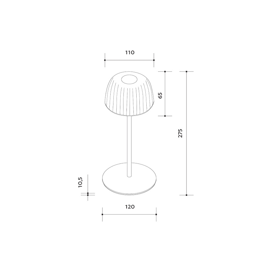 Candeeiro de mesa LED para exterior VIVIEN LED/3W/5V 2700K 1600 mAh IP54 branco