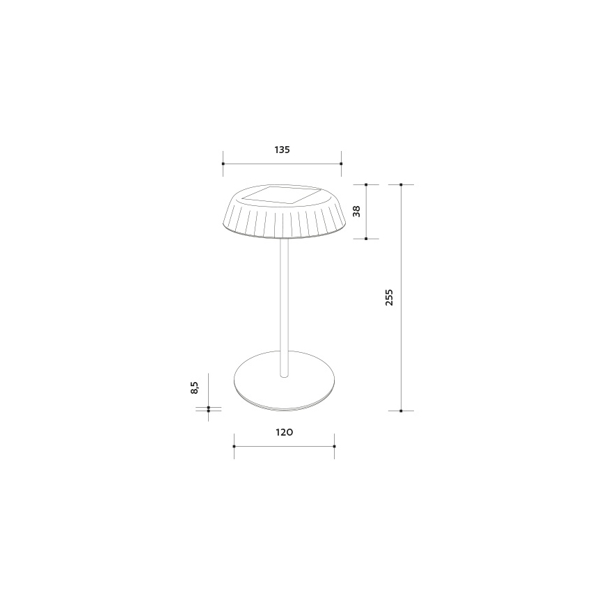 Candeeiro de mesa LED para exterior VIVIEN LED/3W/5V 2700K 1600 mAh IP54 branco