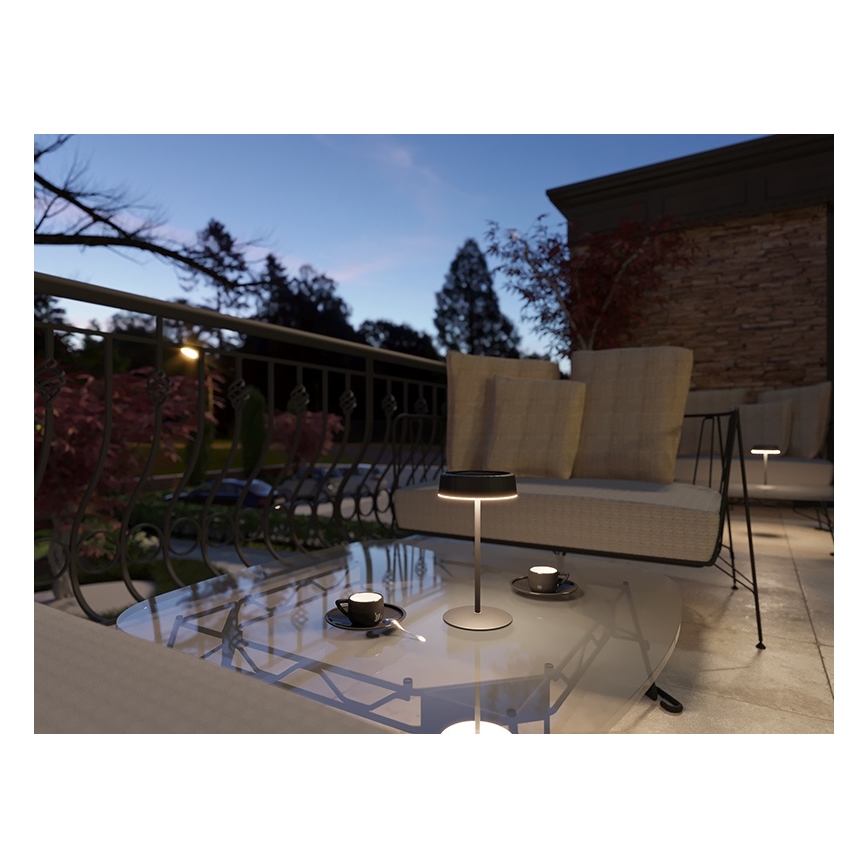Candeeiro de mesa LED para exterior VIVIEN LED/3W/5V 2700K 1600 mAh IP54 preto
