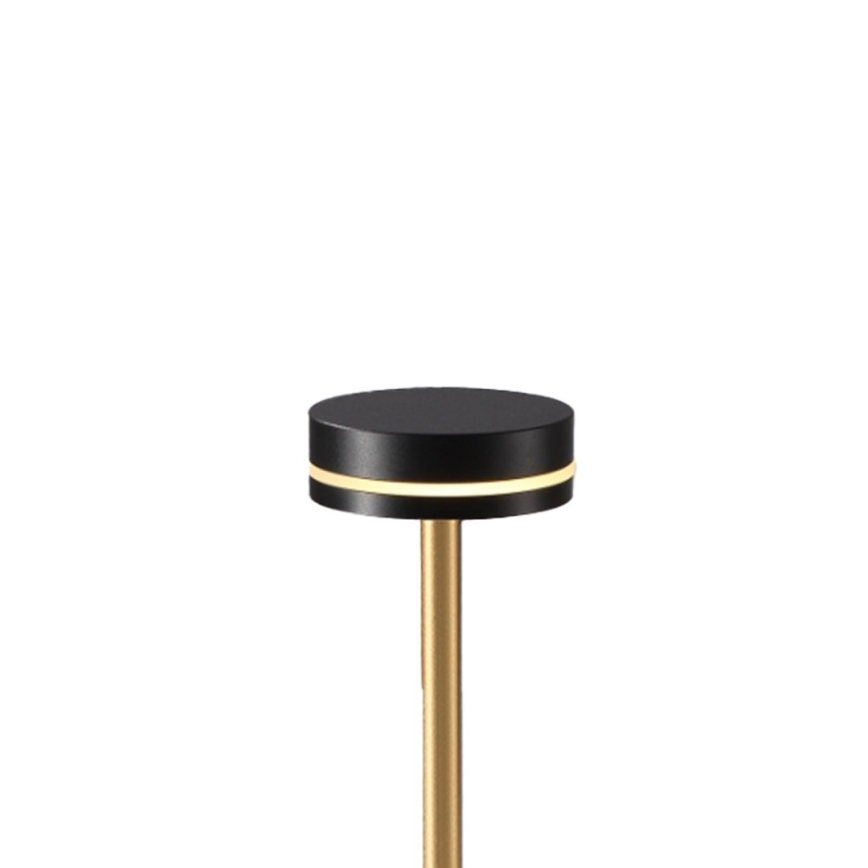 Candeeiro de mesa LED recarregável e regulável SAM LED/5W/5V 3600 mAh preto/dourado