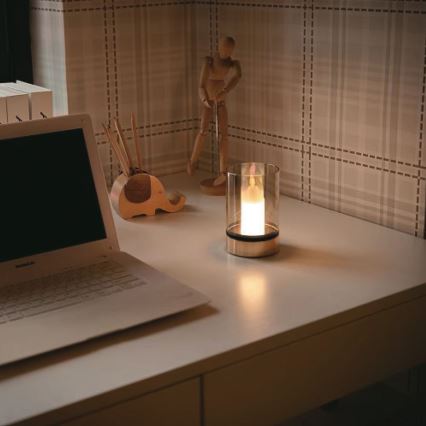 Candeeiro de mesa recarregável LED/2W/5V 3000K 2400 mAh cobre