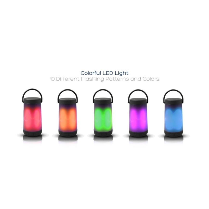 Candeeiro de mesa LED RGB com altifalante Bluetooth 5W/3,7V 2000 mAh