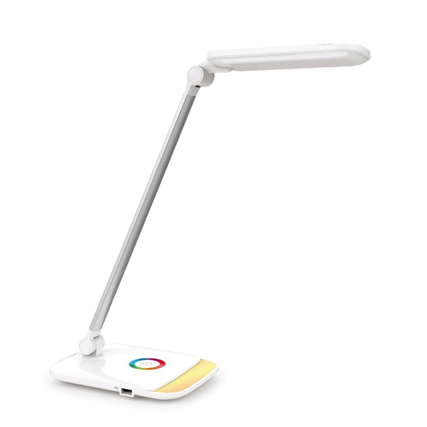 Candeeiro de mesa LED RGB com regulação de toque LED/18W/230V + USB