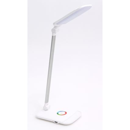 Candeeiro de mesa LED RGB com regulação de toque LED/18W/230V + USB