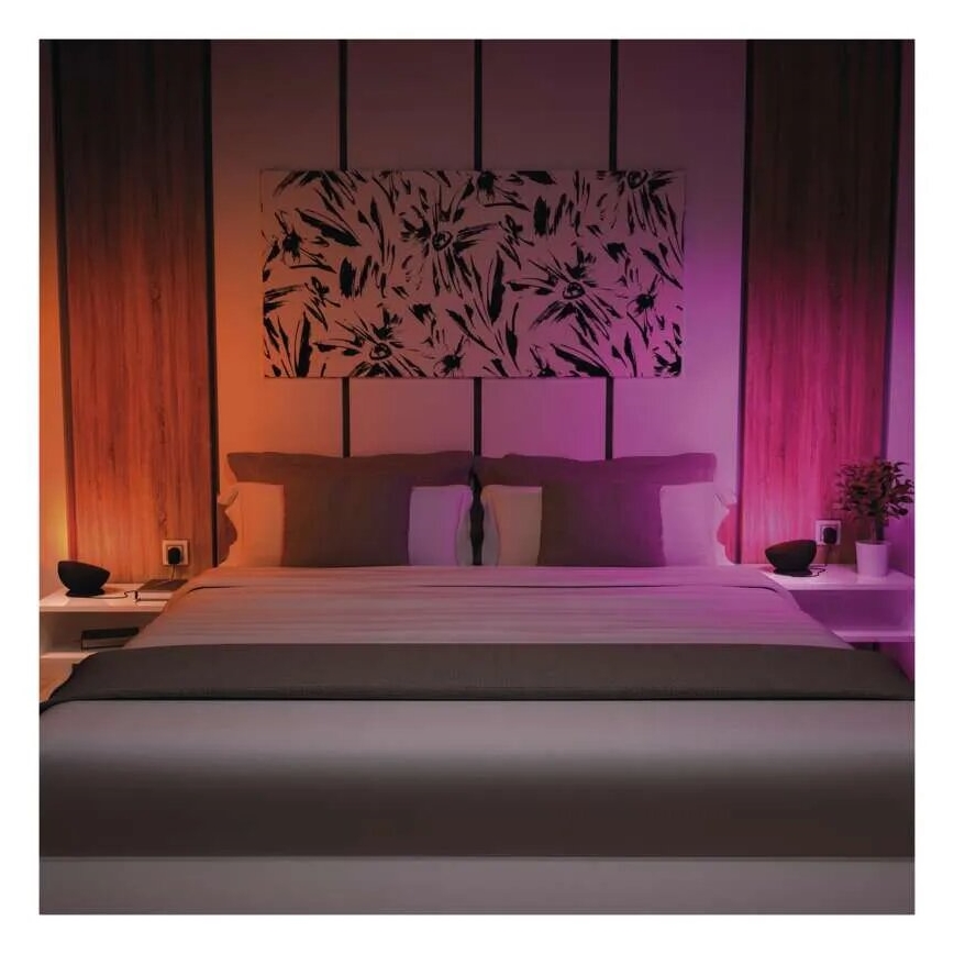 Candeeiro de mesa LED RGB com regulação GoSmart LED/7W/230V Wi-Fi preto