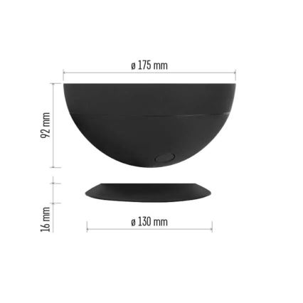 Candeeiro de mesa LED RGB com regulação GoSmart LED/7W/230V Wi-Fi preto
