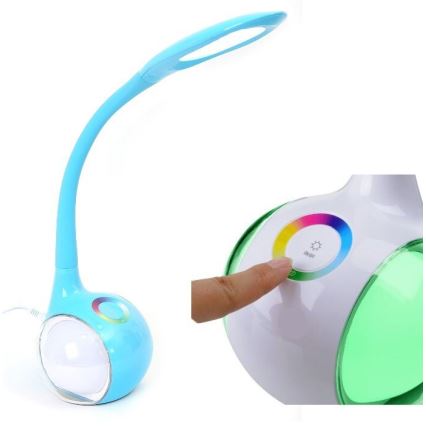 Candeeiro de mesa LED RGB com regulação LED/7W/230V azul