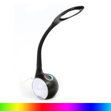 Candeeiro de mesa LED RGB com regulação LED/7W/230V preto
