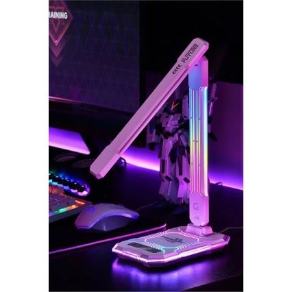 Candeeiro de mesa tácil LED RGB com regulação com carregamento sem fios LED/7,5W/5V 2700-5300K branco
