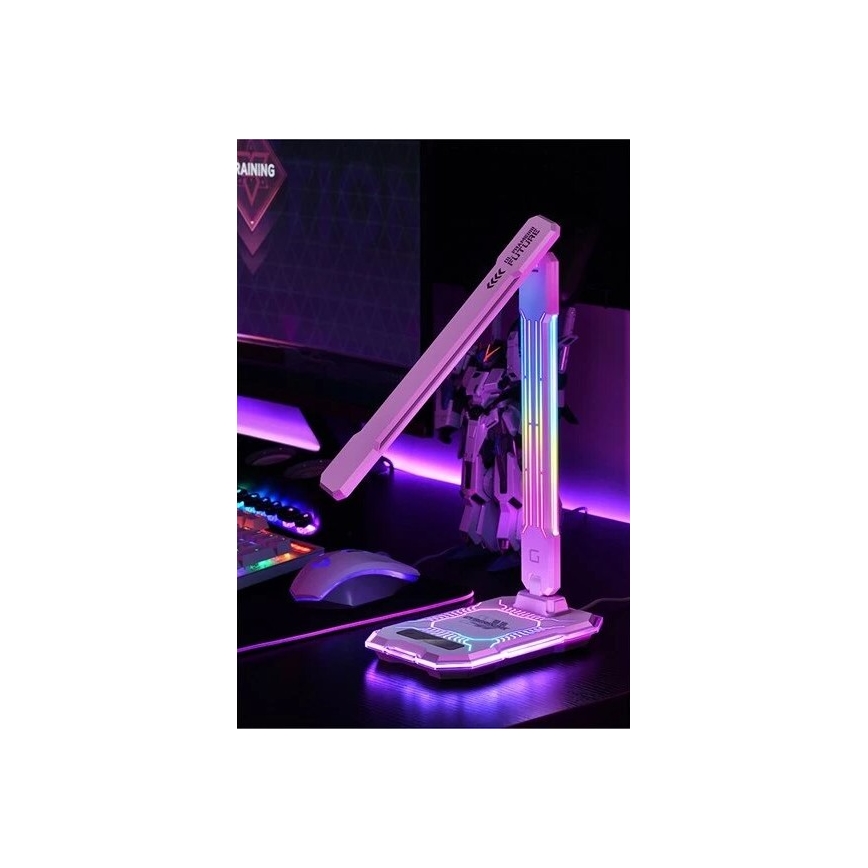 Candeeiro de mesa tácil LED RGB com regulação com carregamento sem fios LED/7,5W/5V 2700-5300K branco
