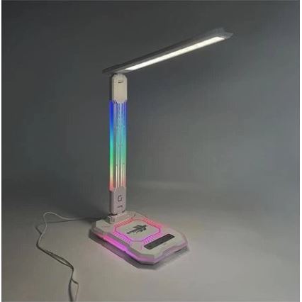 Candeeiro de mesa tácil LED RGB com regulação com carregamento sem fios LED/7,5W/5V 2700-5300K branco