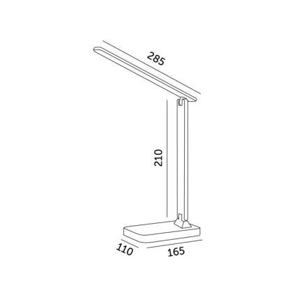 Candeeiro de mesa LED RGBW com regulação NOBLITE LED/7W/5V 3000/4000/6500K branco