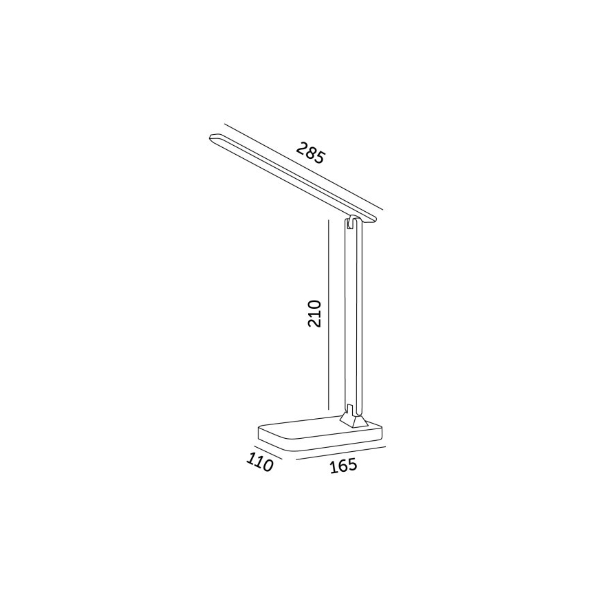 Candeeiro de mesa LED RGBW com regulação NOBLITE LED/7W/5V 3000/4000/6500K branco