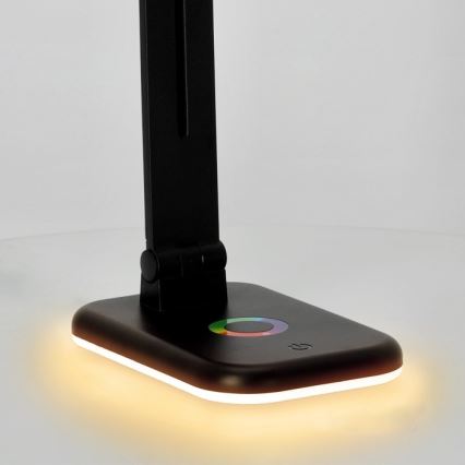 Candeeiro de mesa LED RGBW com regulação NOBLITE LED/7W/5V 3000/4000/6500K preto