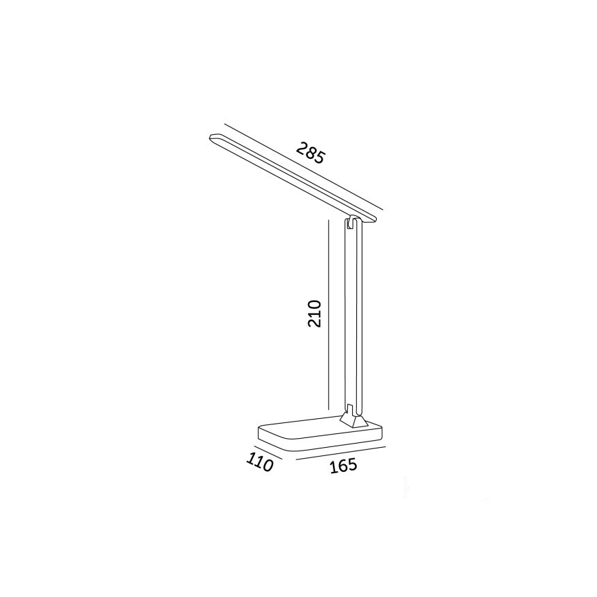 Candeeiro de mesa LED RGBW com regulação NOBLITE LED/7W/5V 3000/4000/6500K preto