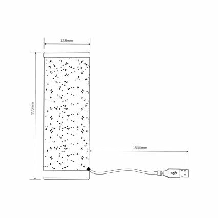 Candeeiro de mesa LED RGBW com regulação STELLA MINI LED/5W/5V + comando