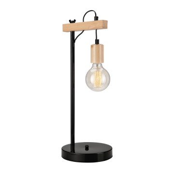 Candeeiro de mesa LEON 1xE27/60W/230V faia - FSC certificado