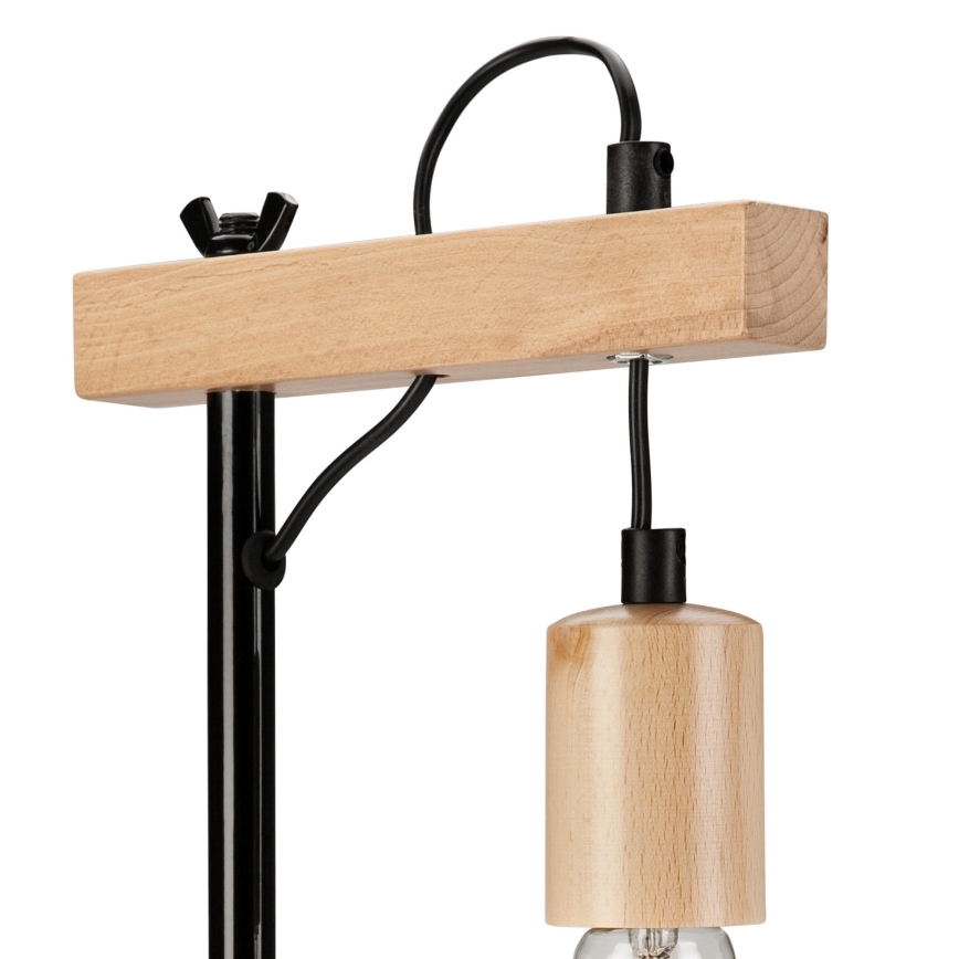 Candeeiro de mesa LEON 1xE27/60W/230V faia - FSC certificado