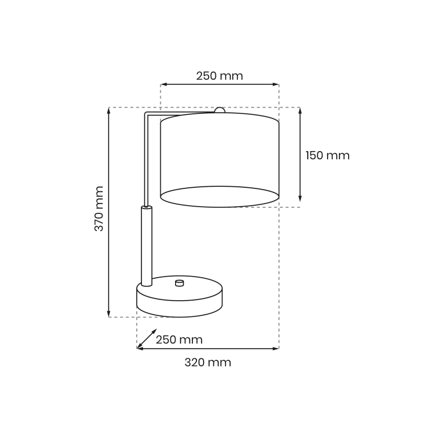 Candeeiro de mesa LINO 1xE27/60W/230V