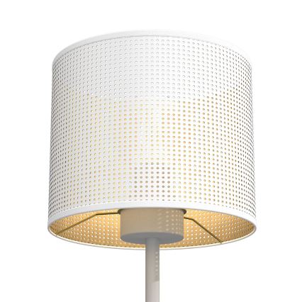 Candeeiro de mesa LOFT SHADE 1xE27/60W/230V diâmetro 18 cm branco/dourado
